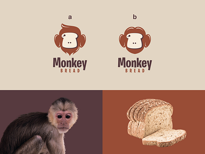 Monkey Bread animation brand branding bread combination design dualmeaning logo food graphic design graphicdesigns illustration logo logodesign modern monkey motion graphics simple ui ux vector