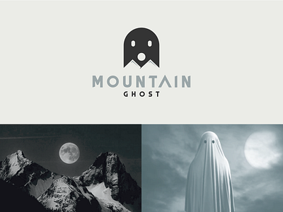 Mountain Ghost animation brand branding combination logo design dual meaning logo gost graphic design graphicdesigns illustration logo logodesign modern motion graphics mountain negative space simple ui ux vector