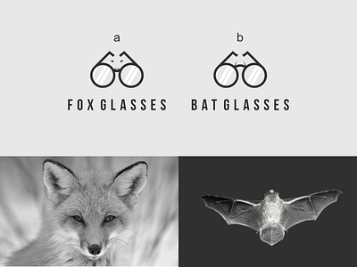 Fox and Bat Glasses animation bat brand branding combination logo design dual meaning fox glasses graphic design graphicdesigns illustration logo logodesign modern logo motion graphics negative space ui ux vector