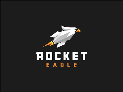 ROCKET EAGLE 3d brand branding combination logo design dual meaning eagle graphic design graphicdesigns icon illustration logo logodesign modern motion graphics rocket symbol ui ux vector