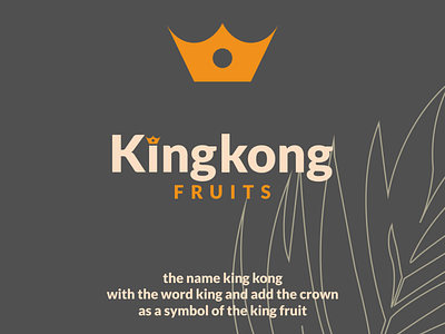 kingkong fruits 3d animal animation brand branding design fruits gorilla graphic design graphicdesigns illustration kingkong logo logodesign modern motion graphics orange simple symbol vector