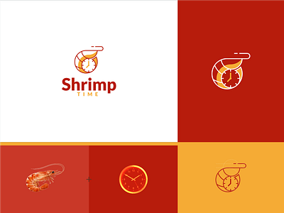 Shrimp Time 3d animation brand branding clock combination design dual meaning food graphic design graphicdesigns illustration logo logodesign motion graphics shirmp time ui ux vector
