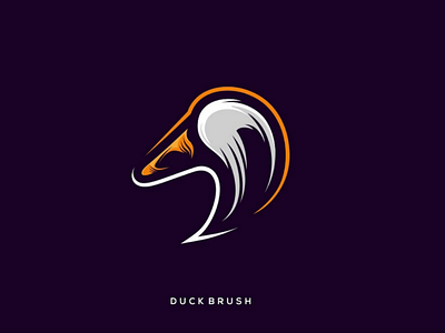 Duck brush logo concept