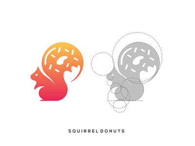 Squirrel Donuts logo squirrel donut inspiration