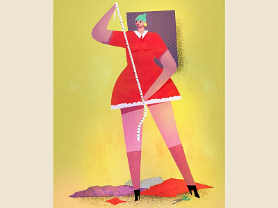 Red Dressed Tailor character design dress illustration tailor