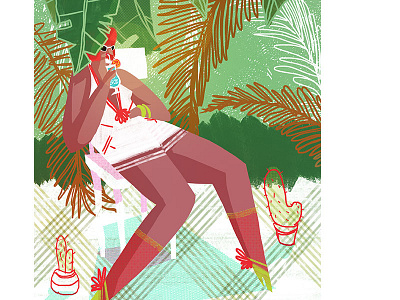 Hide And Seek character design fashion illustration garden illustration summer