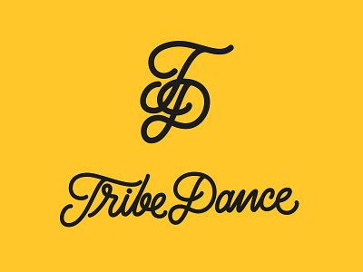Tribe Dance Logotype design handlettering illustration lettering logo logotype monogram monoline typography vector