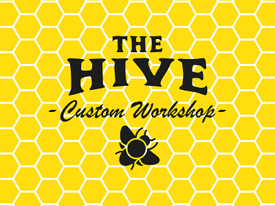 The Hive Custom Workshop Logo branding design graphic design handlettering illustration lettering logo logotype typography vector
