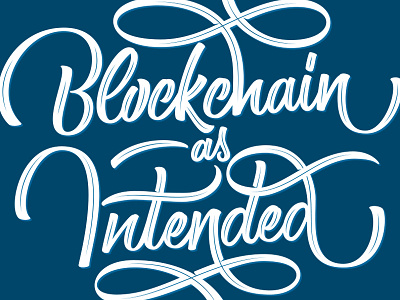 Blockchain As Intended blockchain branding commission crypto currency design gulden handlettering lettering typography vector