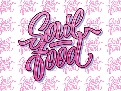 Soul Food handlettering lettering typography vector