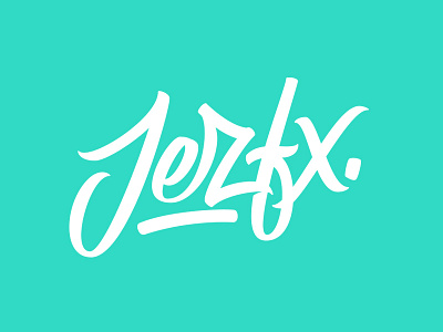 Jezfx branding commission design graphic design handlettering lettering logotype typography vector