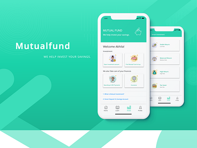 Mutual Fund - UI Design app color theme dashboard design mobile mobile app design product design styles typography ui ux
