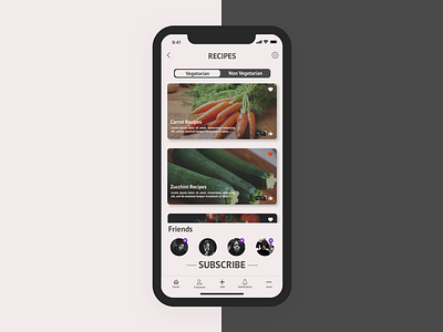 Recipe App Concept app design food iphone iphone x mobile ui ux