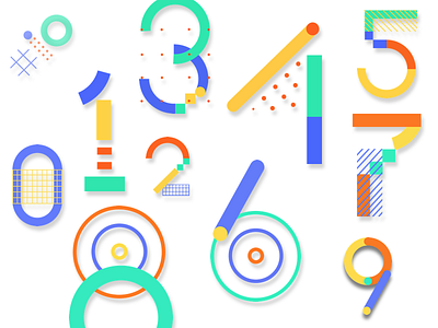 Google IO 2018 number styles color theme font googleio number sketch styles typography