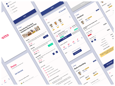 Pet app - On demand service app for pet parents app design mobile startup ui uiux ux