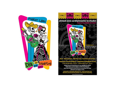 Dia De Los Muertos Advertising advertising day of the dead dia de los muertos graphic design graphic design logo graphic designer illustration illustrator mailer design marketing poster design