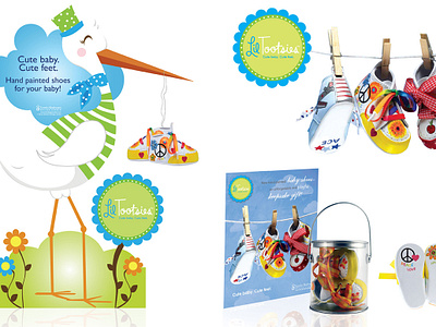 Lil Tootsies Display and Packaging Design display graphic design packaging