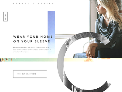 Corner Clothing web design design ui