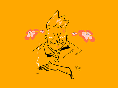 Springtime cartoon character illustration vector