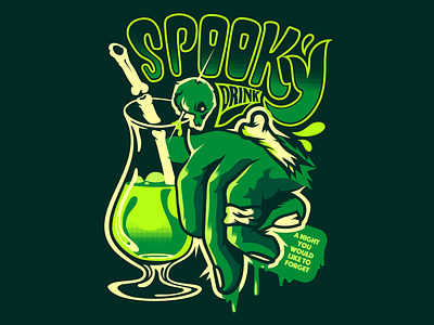 Spooky Drink 2d animation cartoon character color illustration vector