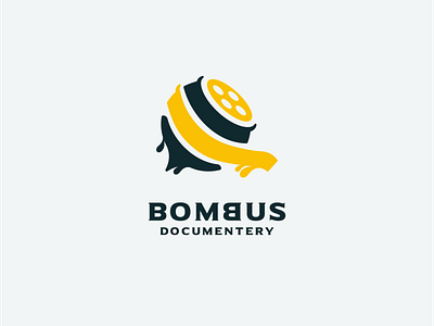 bombus film documentery animation app bee branding design film flat honey icon illustration logo ui vector