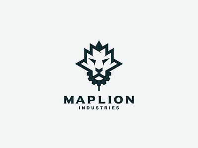 maple and lion head logo combination