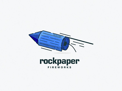 rockpaper firework logo combination animation app branding design flat icon illustration logo ui vector