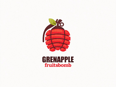 granade and apple logo combination animation app apple branding design flat granade icon illustration logo ui vector