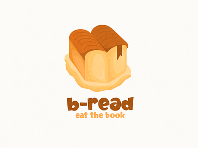 bread and book logo combination animation app branding clean design flat icon identity illustration illustrator logo vector