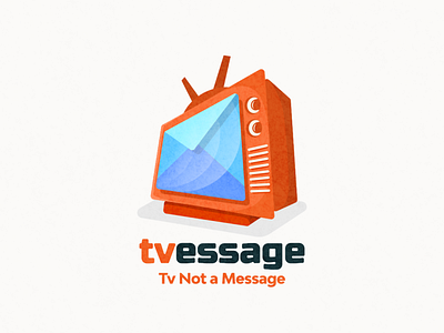 tv and massage logo combination animation app branding design flat icon illustration logo massage tv typography vector