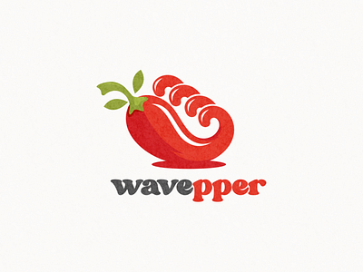 pepper and wave logo combination animation app branding design flat icon illustration illustrator logo pepper ui vector wave