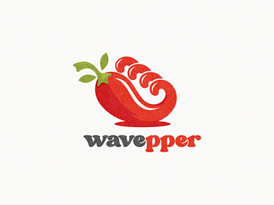 pepper and wave logo combination