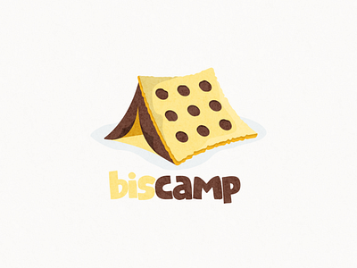 bisuit and camp logo combination animation app branding clean design flat icon illustration illustrator logo ui vector