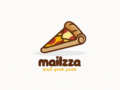 mail and pizza logo combination animation app branding design flat food icon illustration logo mail massage pizza ui vector