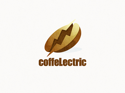 coffelectric logo combination animation app branding clean coffee design electric flash flat icon illustration logo vector