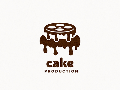 cake production logo animal animation app branding cake design film flat food icon illustration logo vector