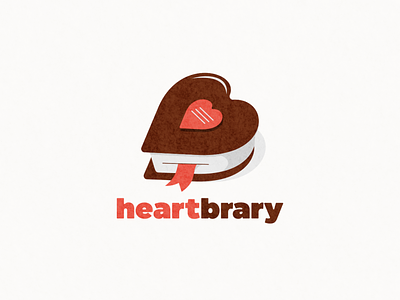 heartbrary logo combination animation app book branding design flat icon illustration illustrator keart library logo vector