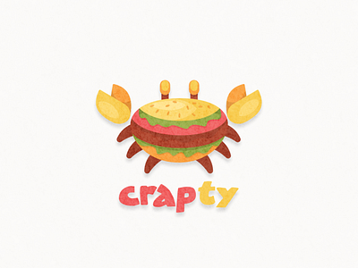 crab an burger logo combination animation app branding burger crab design flat icon illustration logo ui vector