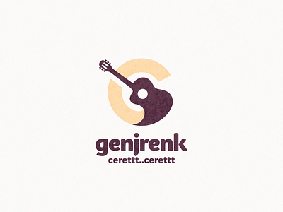 Letter G and guitar logo combination logo for Genjrenk animation app branding design flat guitar icon illustration logo music ui vector