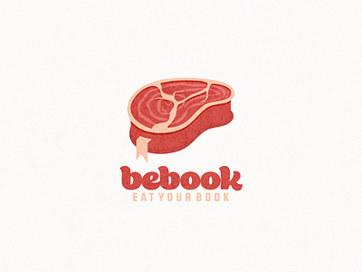 Beef and book logo combination animation app beef book branding design fastfood flat foodie icon illustration logo ui vector