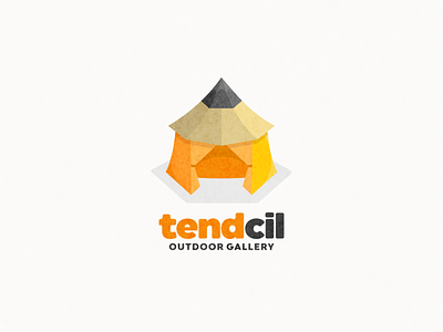 tend and pencil logo combination