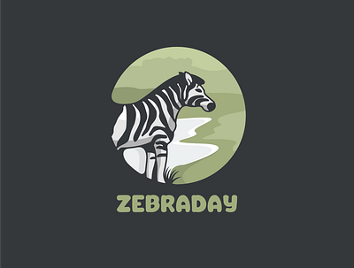 zebra animals animation branding design flat horse illustration logo typography ui ux vector zebra