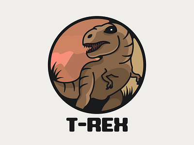 t-rex animals animation branding design flat illustration logo typography ui ux vector