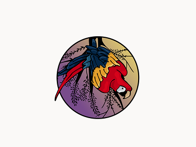 scarlet macaw animals animation bird branding design flat illustration logo macaw typography ui ux vector