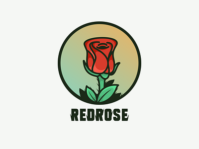 redrose animation branding design flat illustration logo red rose typography ui ux vector