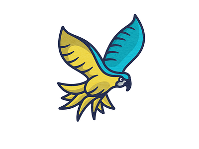 parrot animation bird branding design flat illustration logo parrot typography ui ux vector