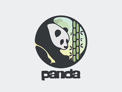 panda animation branding design flat illustration logo panda typography ui ux vector