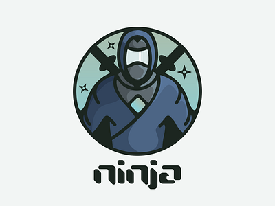 ninja animation branding design flat illustration japan logo ninja typography ui ux vector