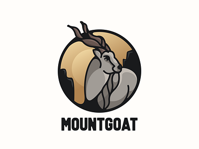 mountain goat animation branding design flat goat icon illustration logo mascot mountain typography ui ux vector