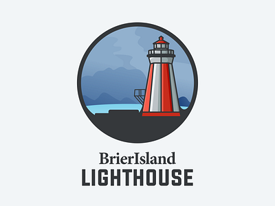 lighthouse animation branding design flat illustration lighthouse logo typography ui ux vector